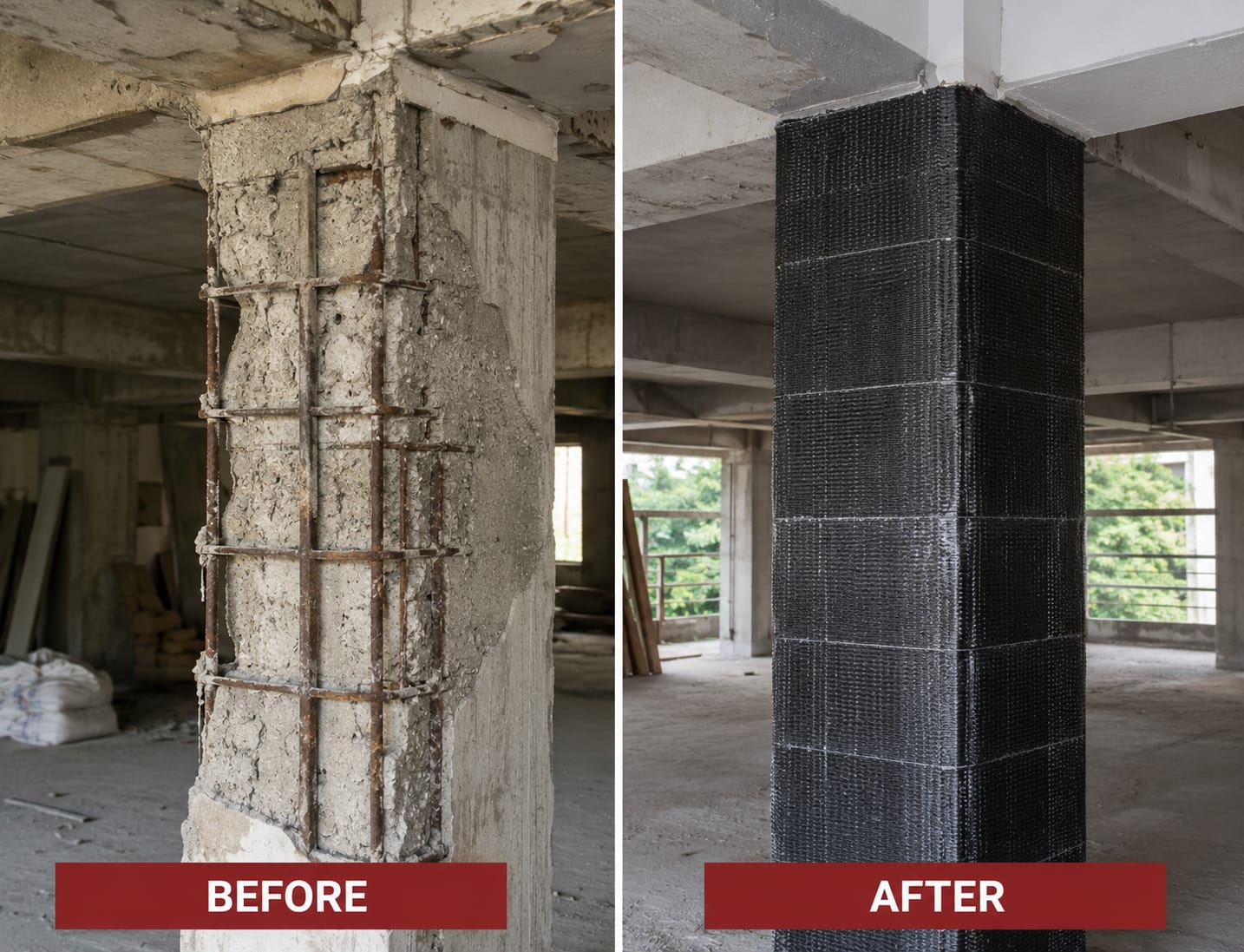 Building strengthening by Shrish Constructions Taramani