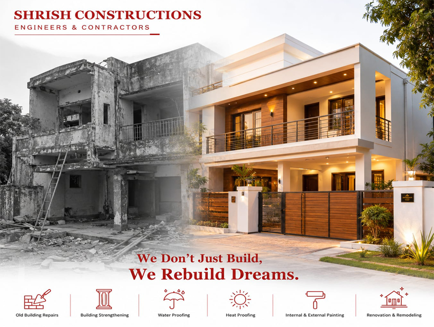Shrish Constructions team at work — building contractor Taramani Chennai